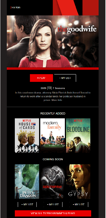 Netflix-mail 7 messaggio di benvenuto